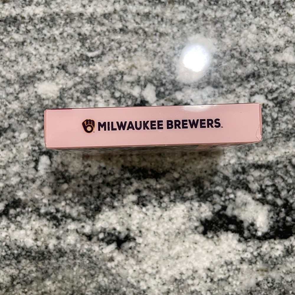 Glamnetic x Fanatics Press On Nails Milwaukee Brewers Short Almond MLB Navy Tips - Picture 7 of 7